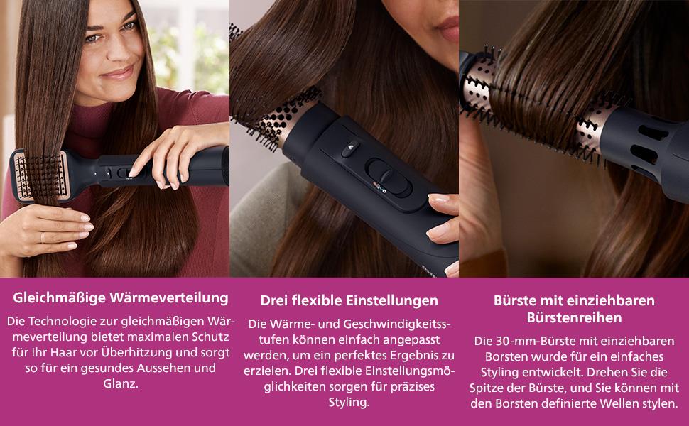 Philips AirStyler Serie 5000 BHA530/00 – професійний фен-стайлер з 5 насадками для укладки волосся