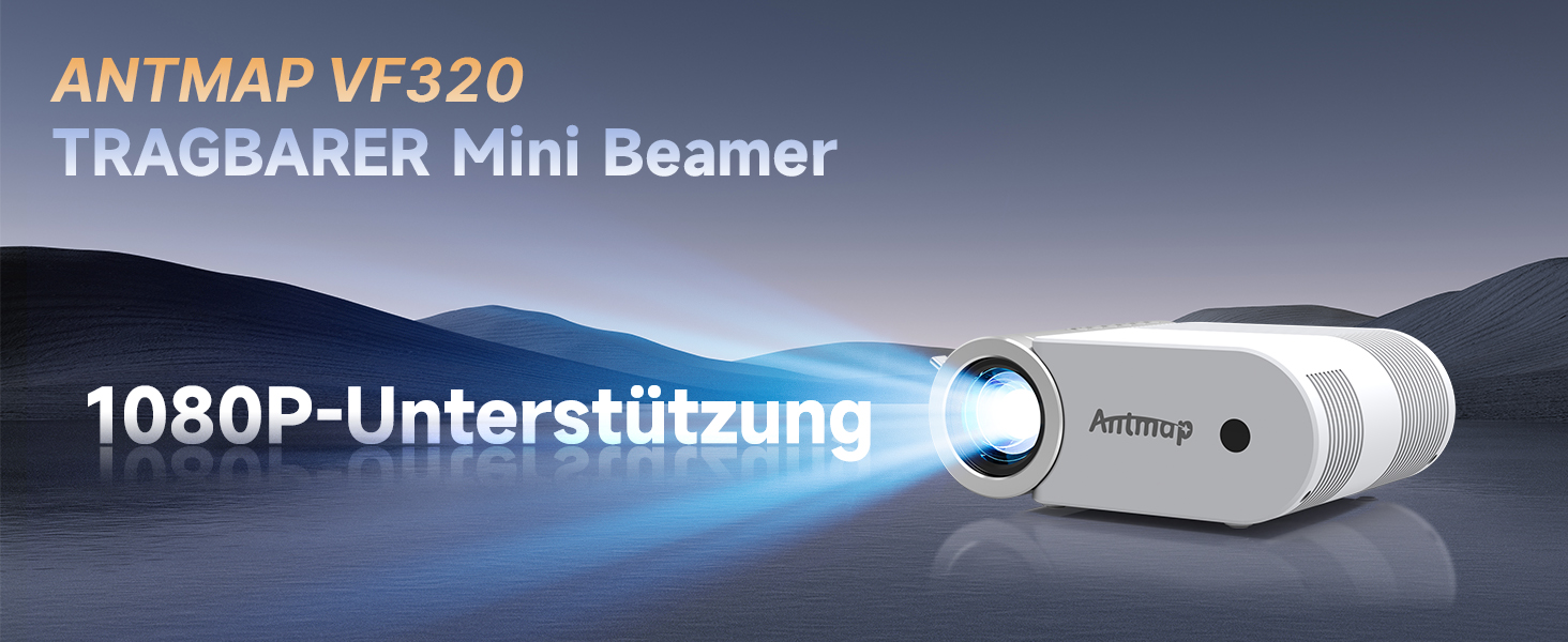 Міні проєктор Beamer Bluetooth WiFi 1080P: Підтримка iPhone/Android, HDMI, USB, Fire Stick, PS5. Компактний проєктор для телефону, фільмів, дому та відпочинку на природі