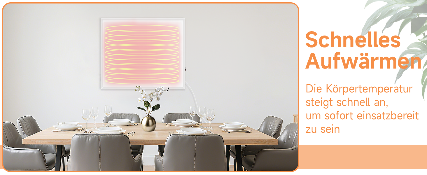 Інфрачервова настінна панель Mursche 450W з термостатом та Wi-Fi, електрична, енергозберігаюча, з пультом дистанційного керування та можливістю встановлення на стіну