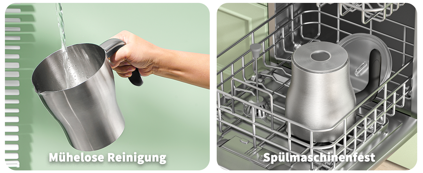 Електричний спінювач молока Maestri House 600 мл, 12-в-1, з регулюванням температури та функцією пам'яті, з нержавіючої сталі, чорний