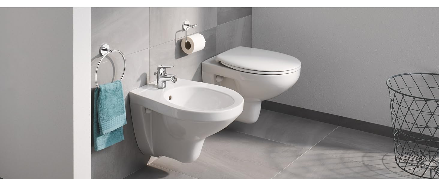 Сидіння для унітаза GROHE Bau Keramik з дюропласту, швидкознімна кришка, stainless steel петлі, колір альпійський білий, 39492000