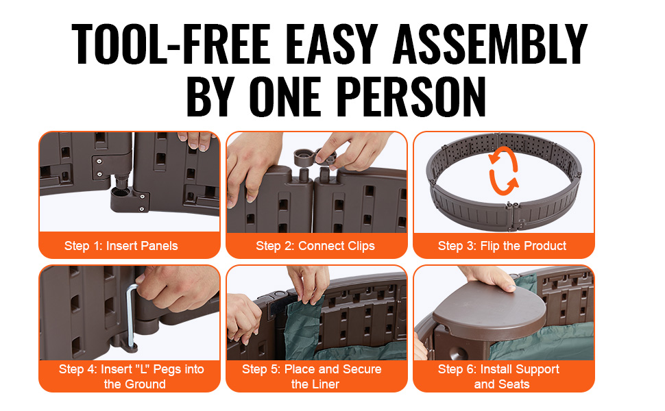 Дерев'яний пісочниця VEVOR з кришкою, восьмигранна пісочниця з 4 місцями для сидіння та підстилкою, пісочниця для дітей у сад, подарунок для хлопчиків та дівчаток віком 3-12 років (пластик, кругла)