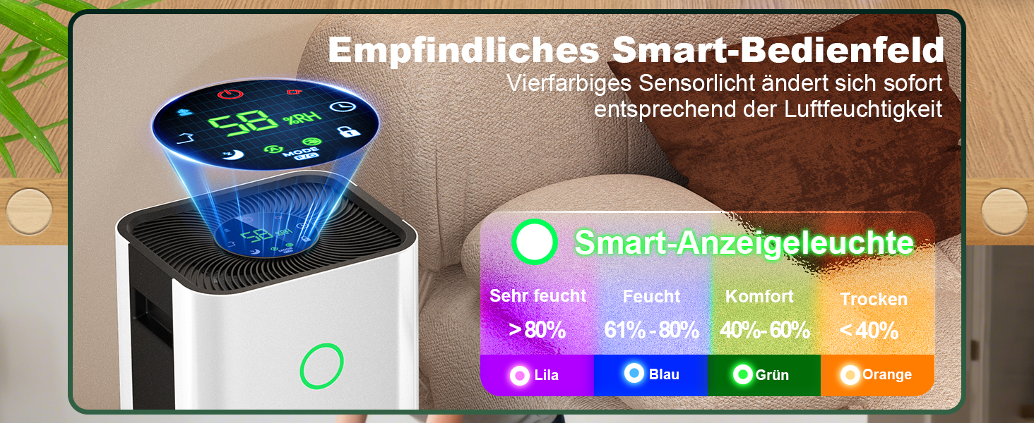 Електричний осушувач повітря 15L, тихий, з таймером 24H, захистом від переливу, дитячим блокуванням, для квартири, підвалу (білий)