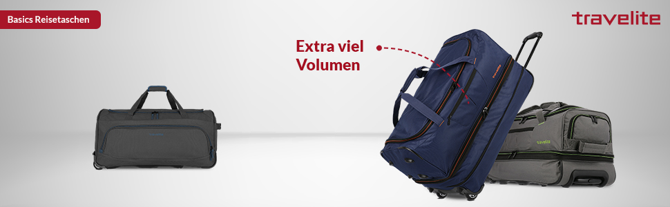 Дорожня сумка на колесах Travelite Basics Fresh L, 71 см, 89 л, антрацит (сірий)