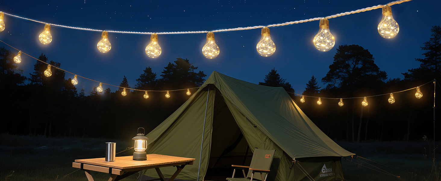 LED гірлянда сонячна для вулиці 10м, 16+1 G40, регульована яскравість, 3 режими, пульт дистанційного керування, вологостійка, тепле біле світло, для саду, балкону, декору вечірок