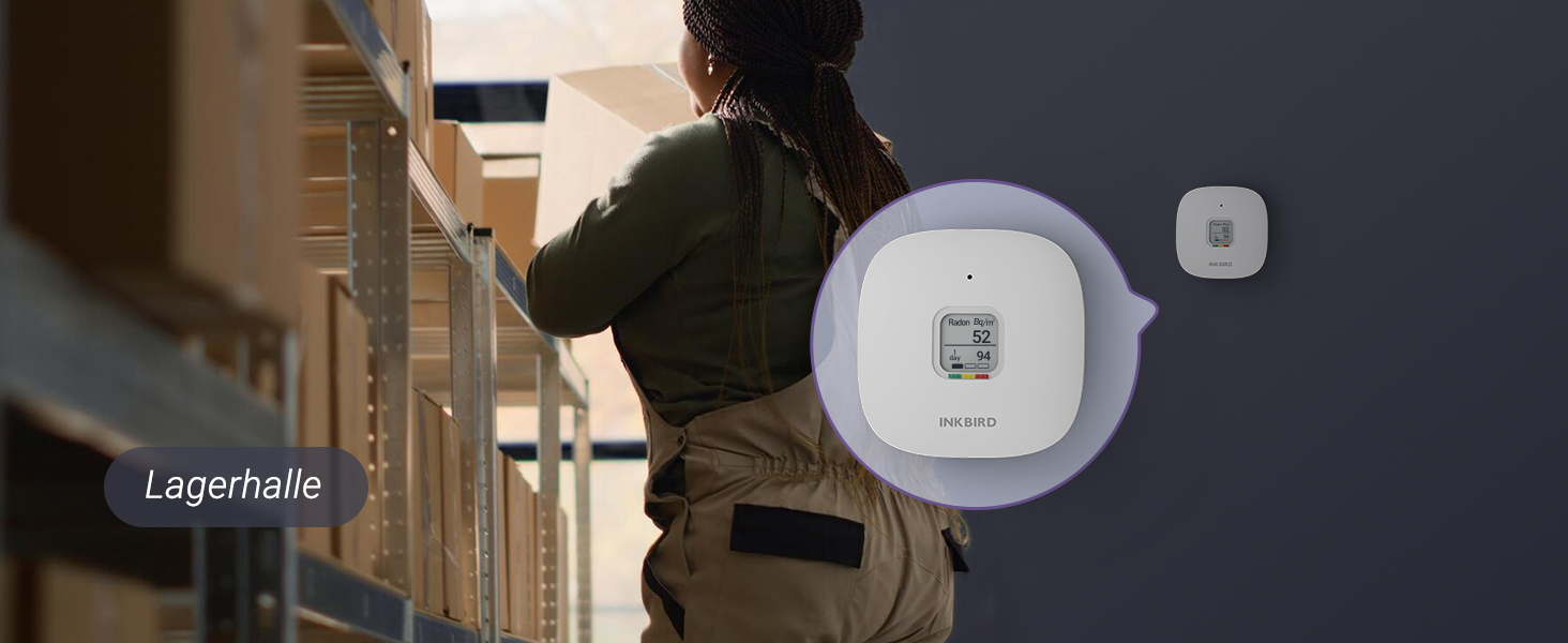 Детектор радону Inkbird Ink-RD1: коротко- та довгострокова перевірка рівня радону, EU-Bq/m³ версія, для дому, офісу, гаража