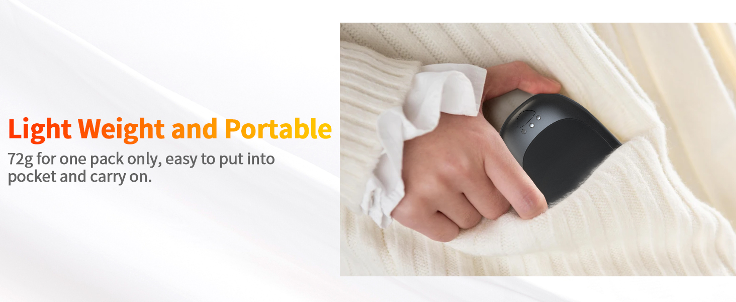 Електричні грілки для рук, 2 шт. - багаторазові, з 3 режимами нагріву, для дітей та дорослих, чорного кольору