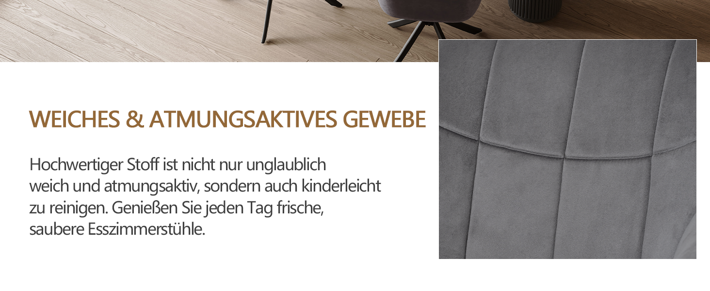 Набір з 6 обертових кухонних стільців сірого кольору з підлокітниками, з м'яким сидінням, для вітальні та кухні. Стільці з металевими ніжками, оббивка з велюру.