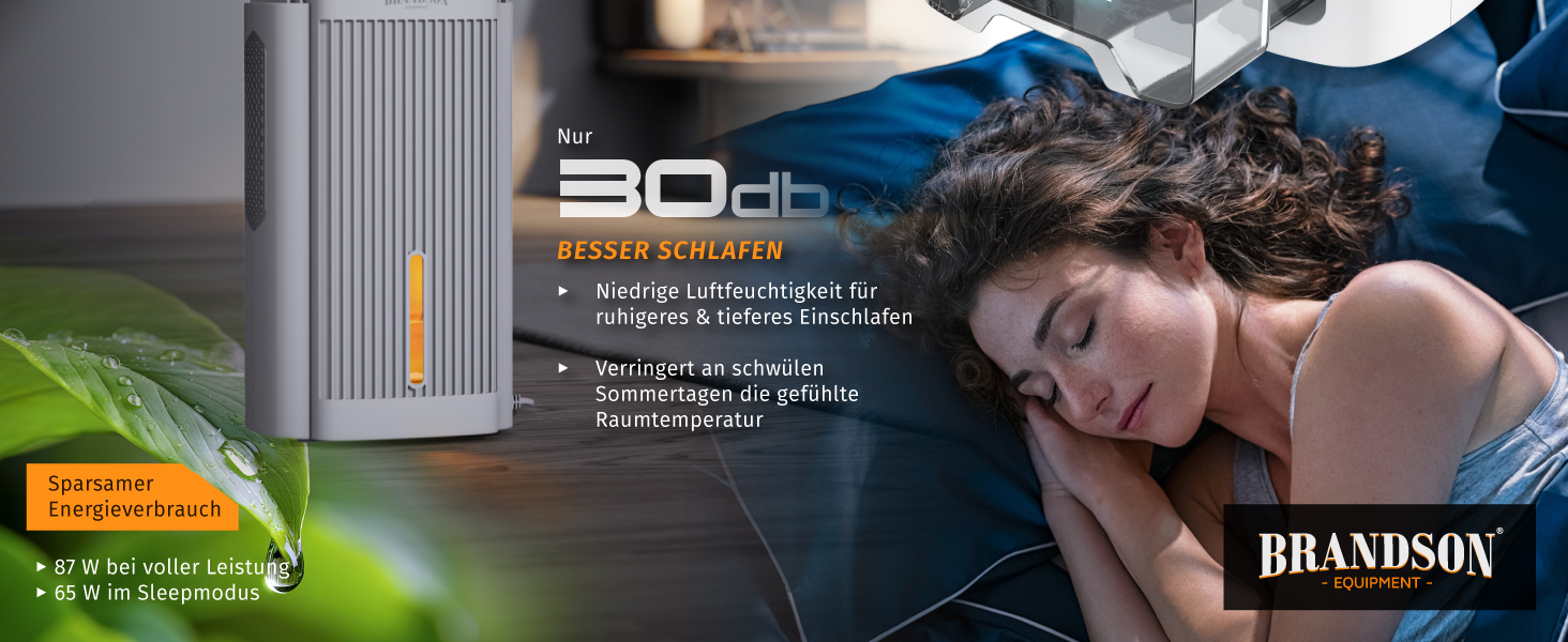 Електричний осушувач повітря Brandson – 2000 мл для кухні, спальні, офісу, гаража