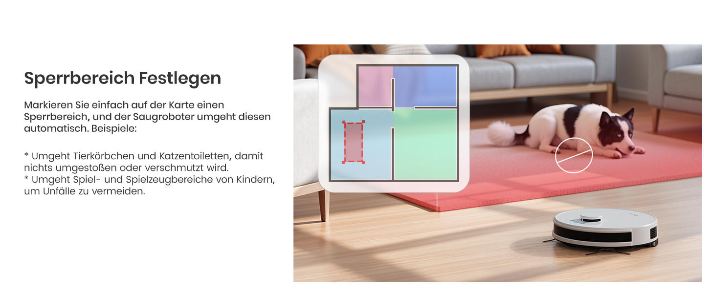 Робот-пилосос LEFANT M1W з функцією миття, багатоступеневе мапування, зони заборони, потужність 5500Pa, 150 хв роботи, ідеальний для шерсті тварин та твердих підлог, керування через додаток/Alexa