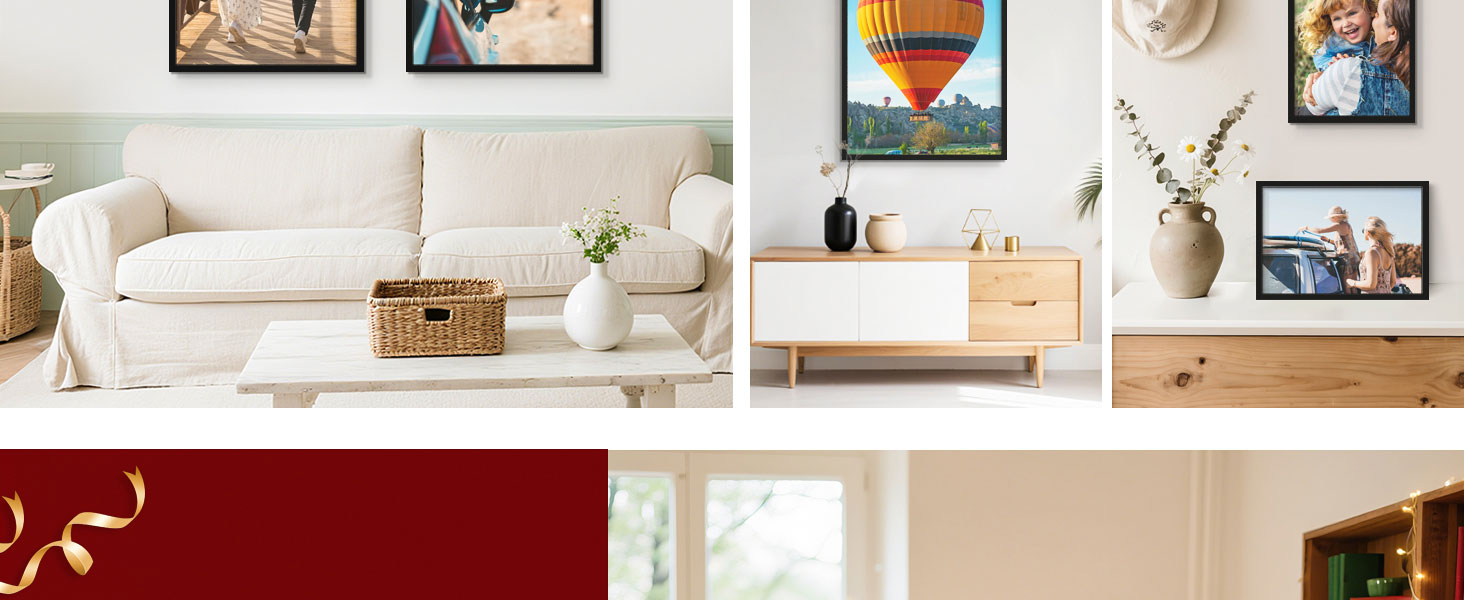 Набір фоторамок 50x70 см (3 шт.) Чорні, дерев'яні рамки для фото, картин, постерів 50х70 см