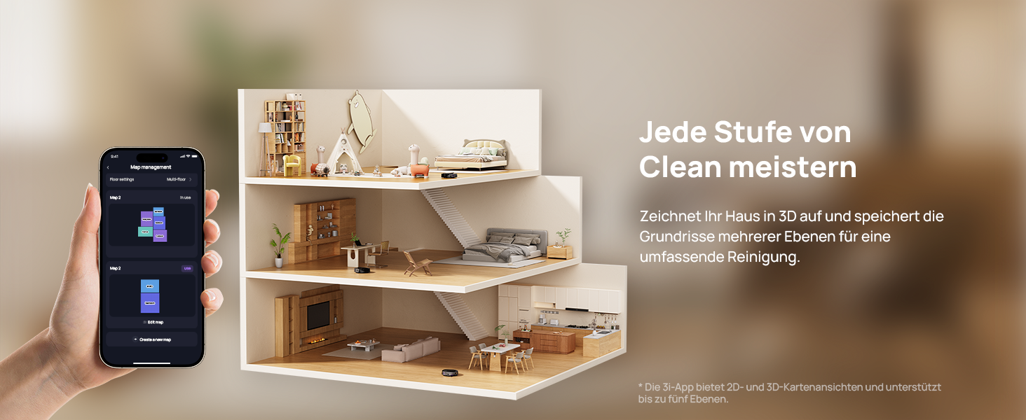 Робот-пилосос 3i G10+ з функцією миття підлоги, автоматичним компакттором сміття, потужністю всмоктування 18000 Па, вбудованою бічною щіткою та миючим мопом, інтелектуальною навігацією та уникненням перешкод за допомогою ШІ