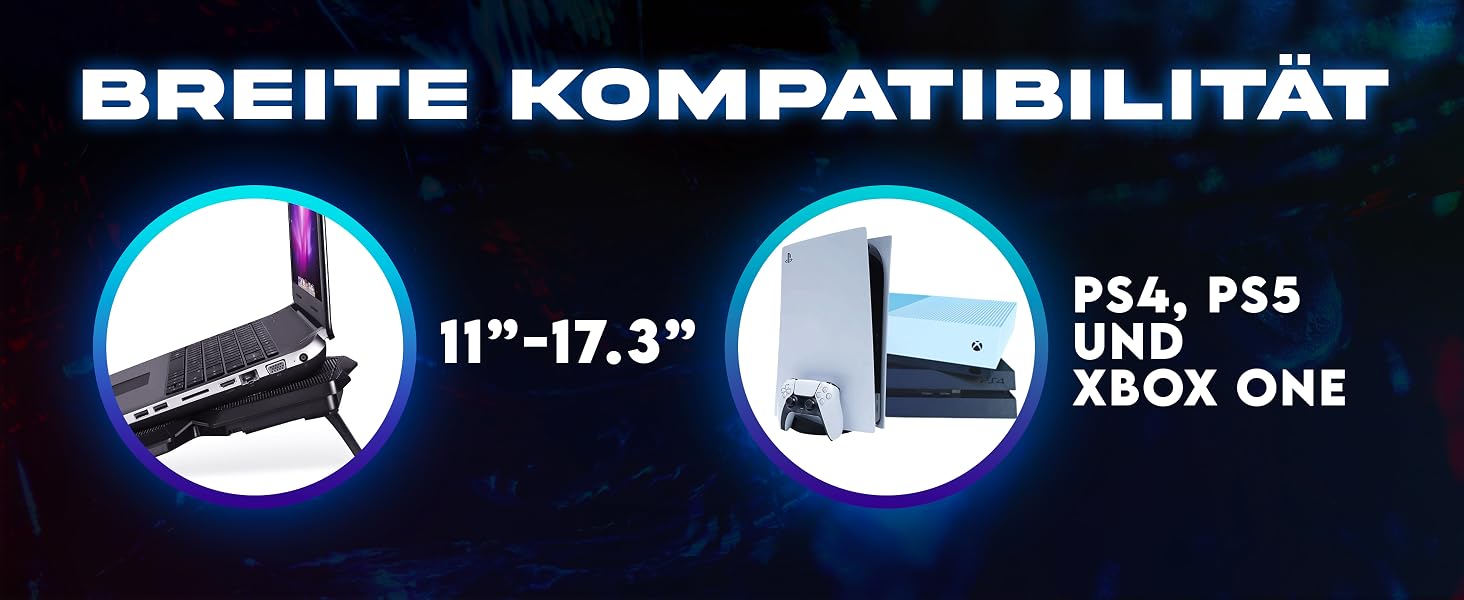 Охолоджувач для ноутбука Wind з 4 вентиляторами, USB-живлення, для PC та Mac, білий