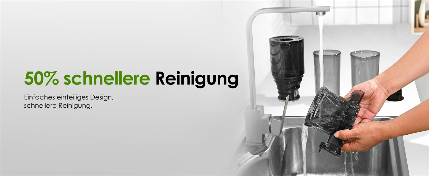 Фреш-прес Fretta: повільний соковичавник 1л, BPA-free Tritan, 200W, чорний