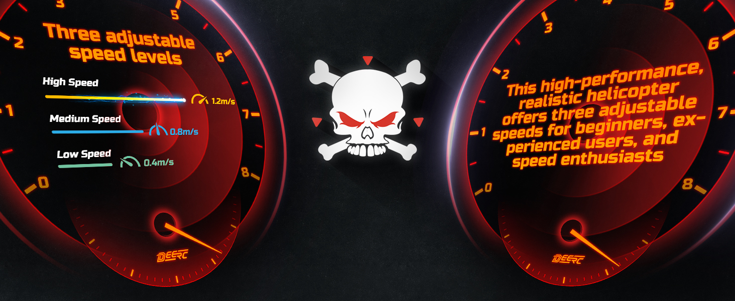 Радіокерований вертоліт DEERC Apache 2.4GHz, 2 акумулятори, 26 хв польоту, LED, стабілізація висоти, автоматичний зліт, чорний – ідеальний подарунок для хлопчиків