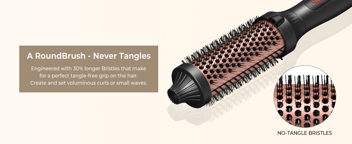 UKLISS Hairstyler 6-в-1 Airbrush: Професійний фен-щітка, стайлер для волосся 1000W (Срібно-Золотий/Рожеве Золото)