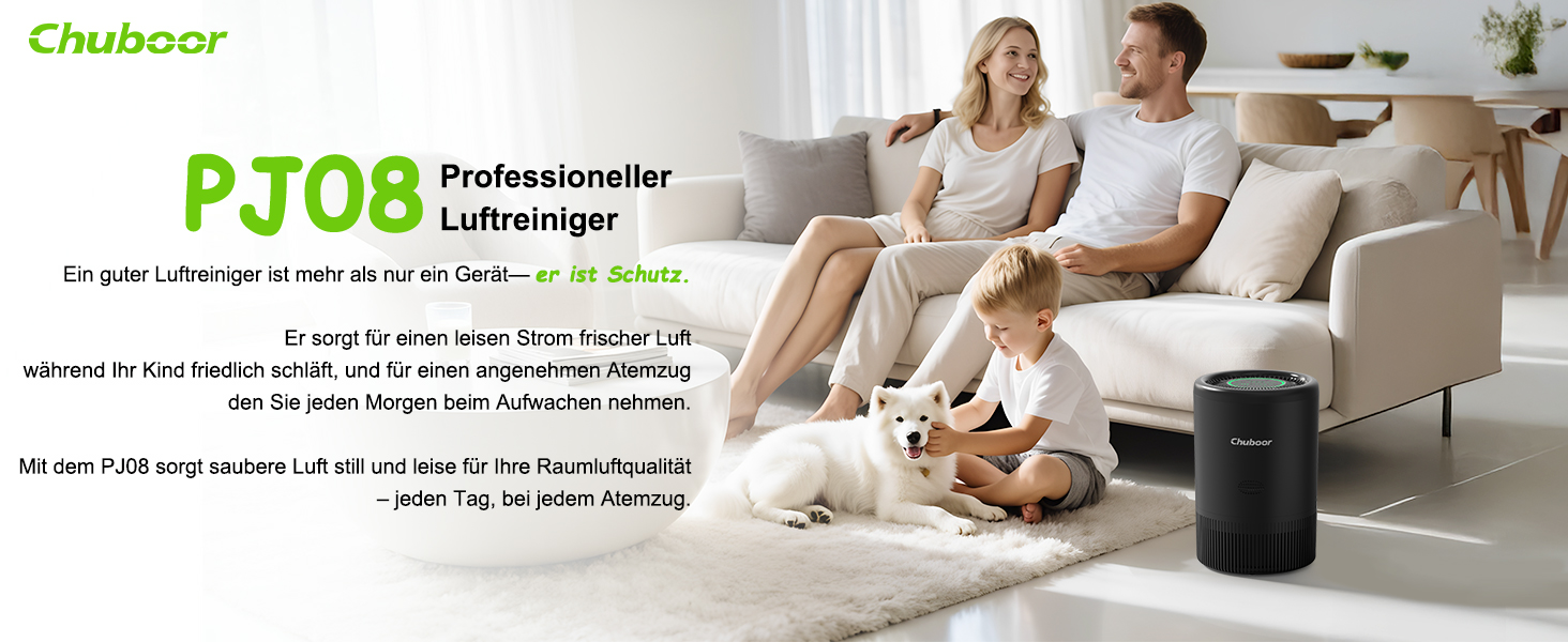 Очисник повітря для алергіків з HEPA-фільтром, CADR 305м³/год до 100м², від пилу, шерсті та плісняви, з індикатором якості повітря та захистом від дітей, 3 швидкості, 25дБ (матовий чорний)