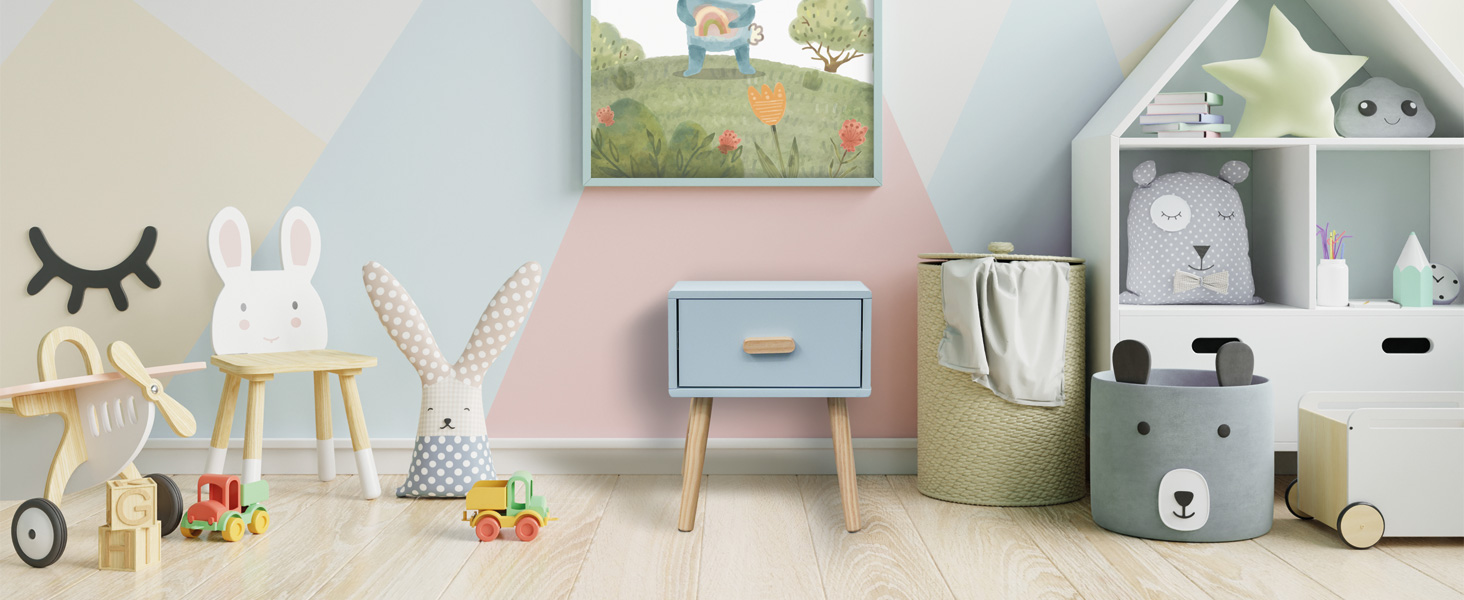 Комод з пеленальним столиком Rebecca Mobili, Aqua Grün Braun, колір блакитно-зелений, матеріал - сосна та MDF, компактний, знімний пеленальний столик, розміри 100 x 80 x 42 см, арт. RE6985