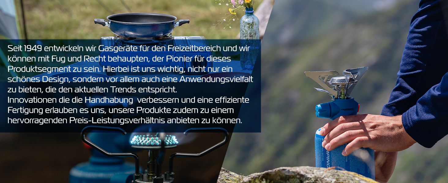 Газовий намет Campingaz Camping Cook CV - 2 конфорки, сірий, для кемпінгу, працює на картриджах