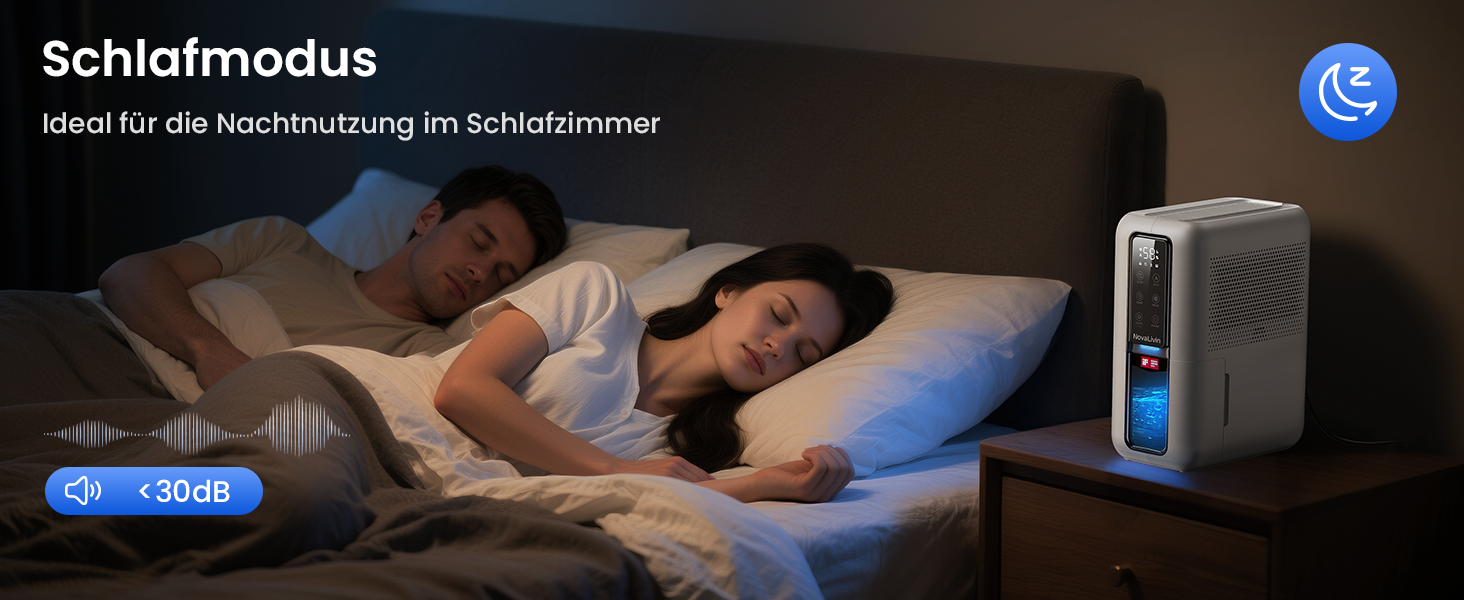 Електричний осушувач повітря з резервуаром 2L, автоматичне відключення та регулювання вологості для ванної, спальні, шафи (білий)