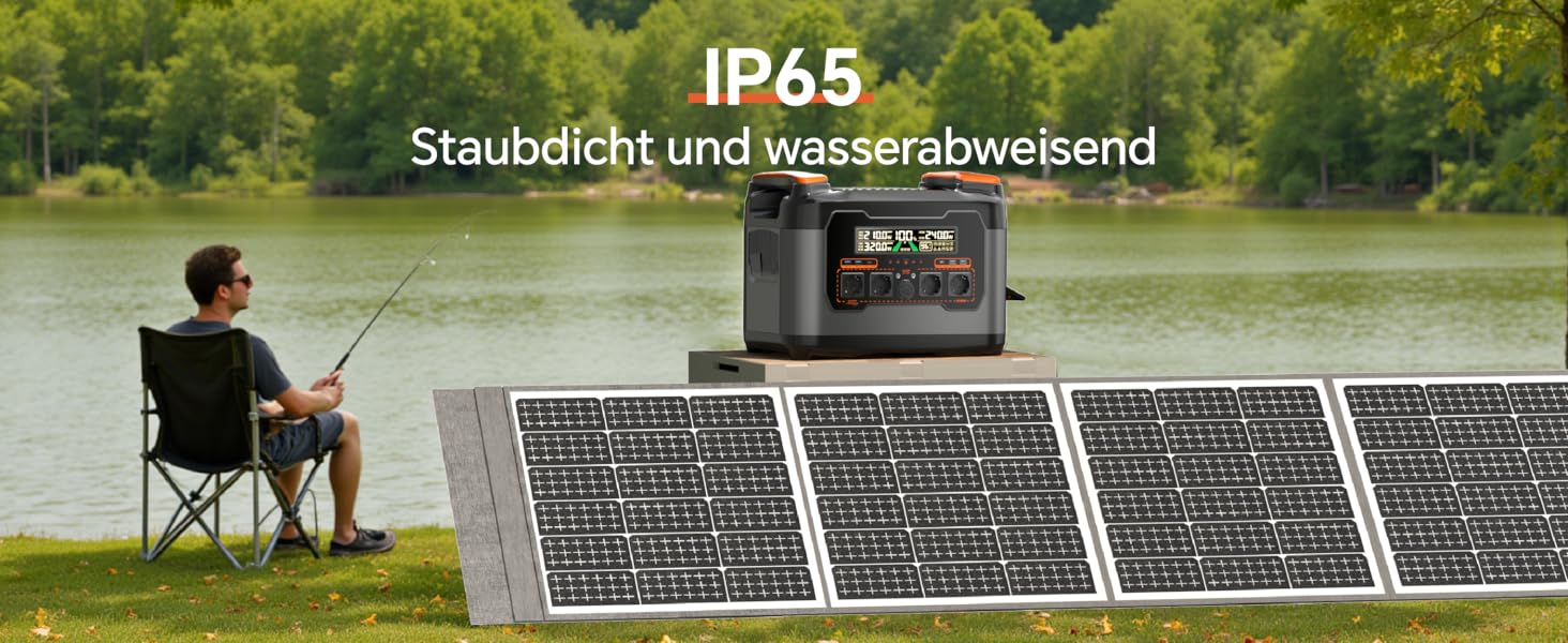 Портативна електростанція Power Lifting 3000W, 1102,5Wh, LiMnFePO4 акумулятор, сонячна панель 400W, MPPT, USB-C 100W, 230V AC, для кемпінгу та відпочинку на природі (S2400+400W)