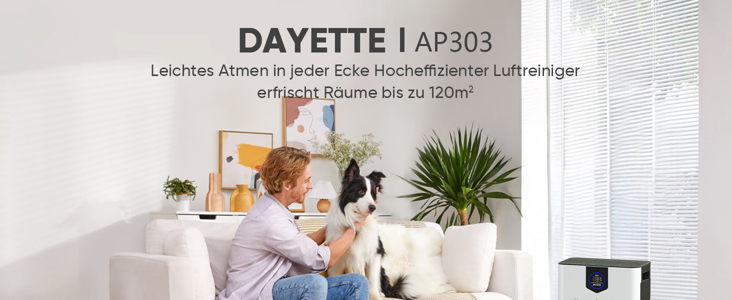 Повітряний фільтр для алергіків, квартири та кімнат для курців, з 2 HEPA фільтрами 14, проти шерсті тварин, плісняви, пилу, пилку та запахів, CADR 350 м³/год для 120 м², керування через додаток, таймер, тиха робота 22 дБ, 120 м², керування через додаток (Білий)