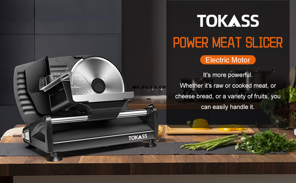 Електричний слайсер 200W з нержавіючої сталі - кухонна машина з регулюванням 0-15 мм, 2 леза, для м'яса, ковбаси, сиру та хліба