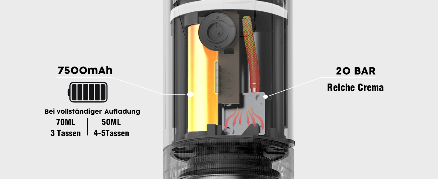 CERA+ Портативна Еспресо-машина PRO, самонагріваюча професійна кавомашина, сумісна з ультрадрібним помелом, електрична, для подорожей, чорна
