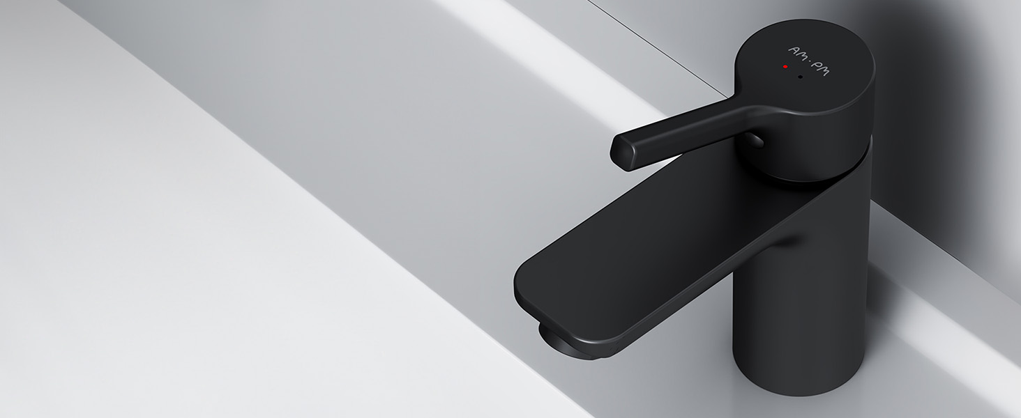 Змішувач для ванни AM.PM X-Joy чорного матового кольору з виливом, одноручний, для ванни та душу, FXA10022