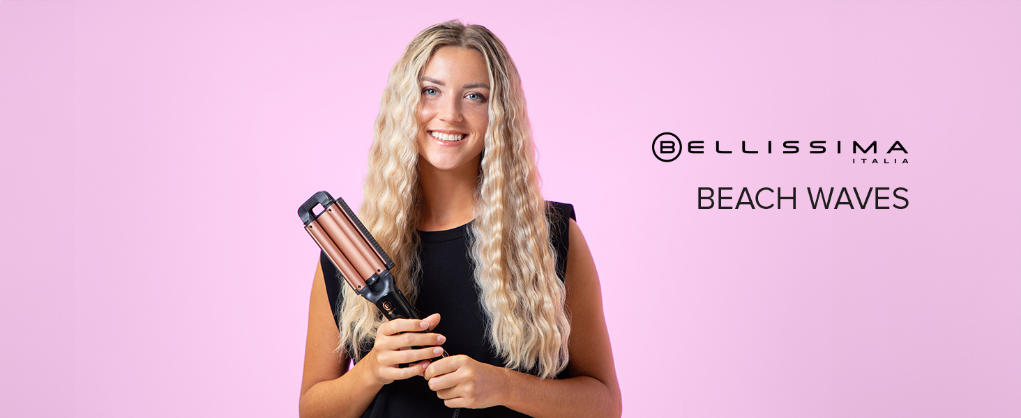 Випрямляч для волосся Bellissima My Pro Beach Waves GT20, керамічне покриття, 3 температурні режими, чорний