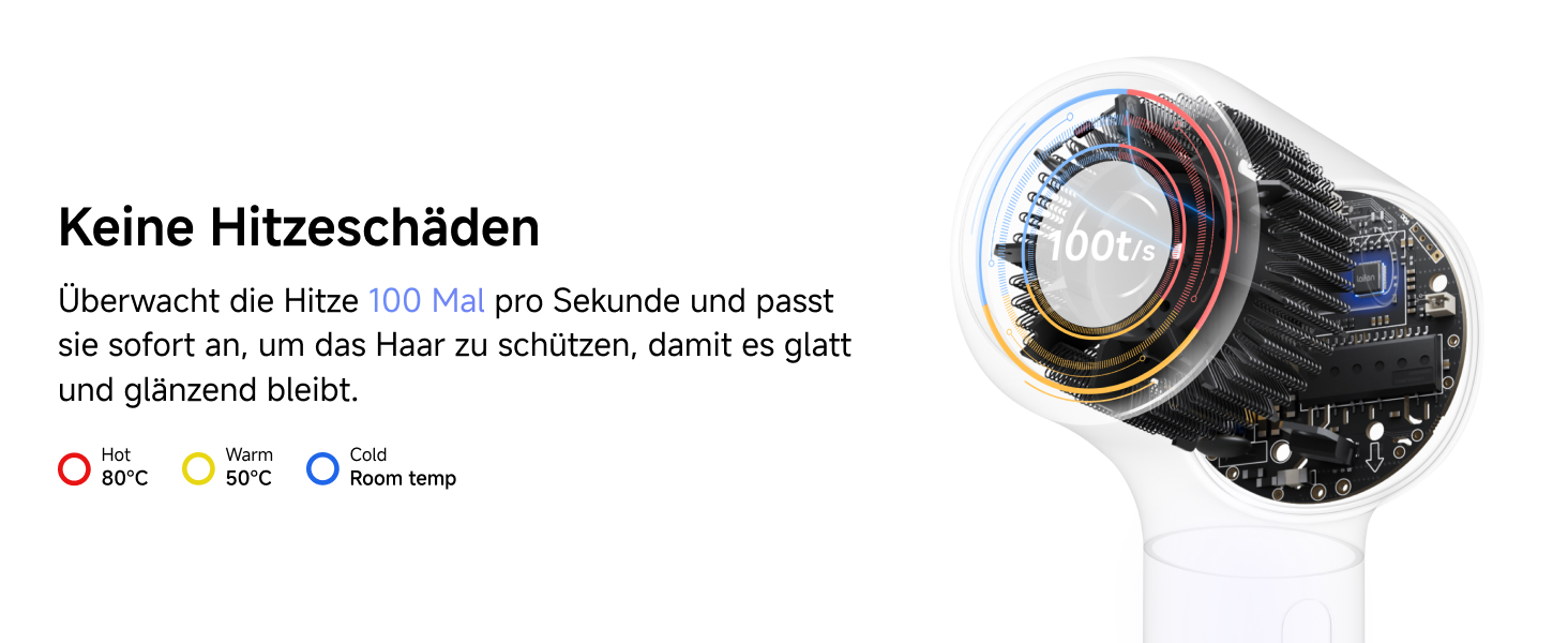 Високошвидкісний фен для волосся Laifen Neo з безщітоковим мотором 110 000 об/хв, 200 млн негативних іонів та 2 магнітними насадками, чорний