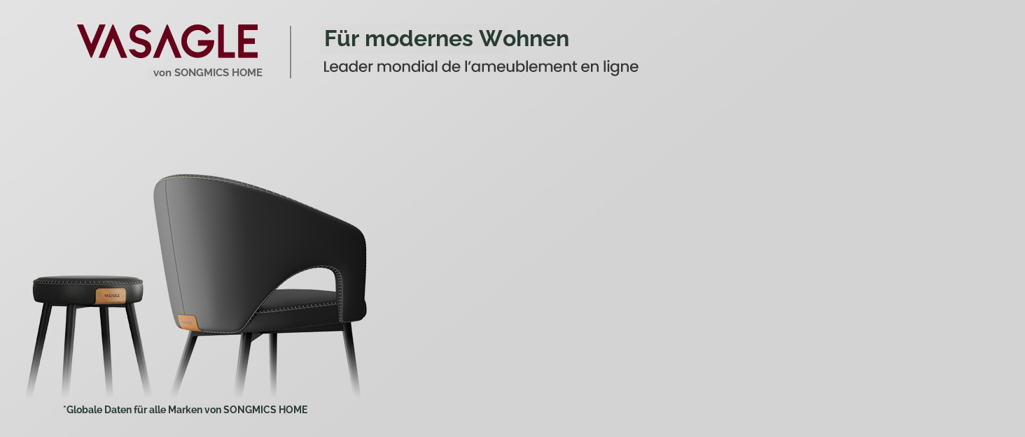 Барні стільці VASAGLE 2 шт., регульована висота, обертаються, зі спинкою та підніжкою, для кухні, їдальні, бару, сталеві, сіро-кам'яні, LJB195G02