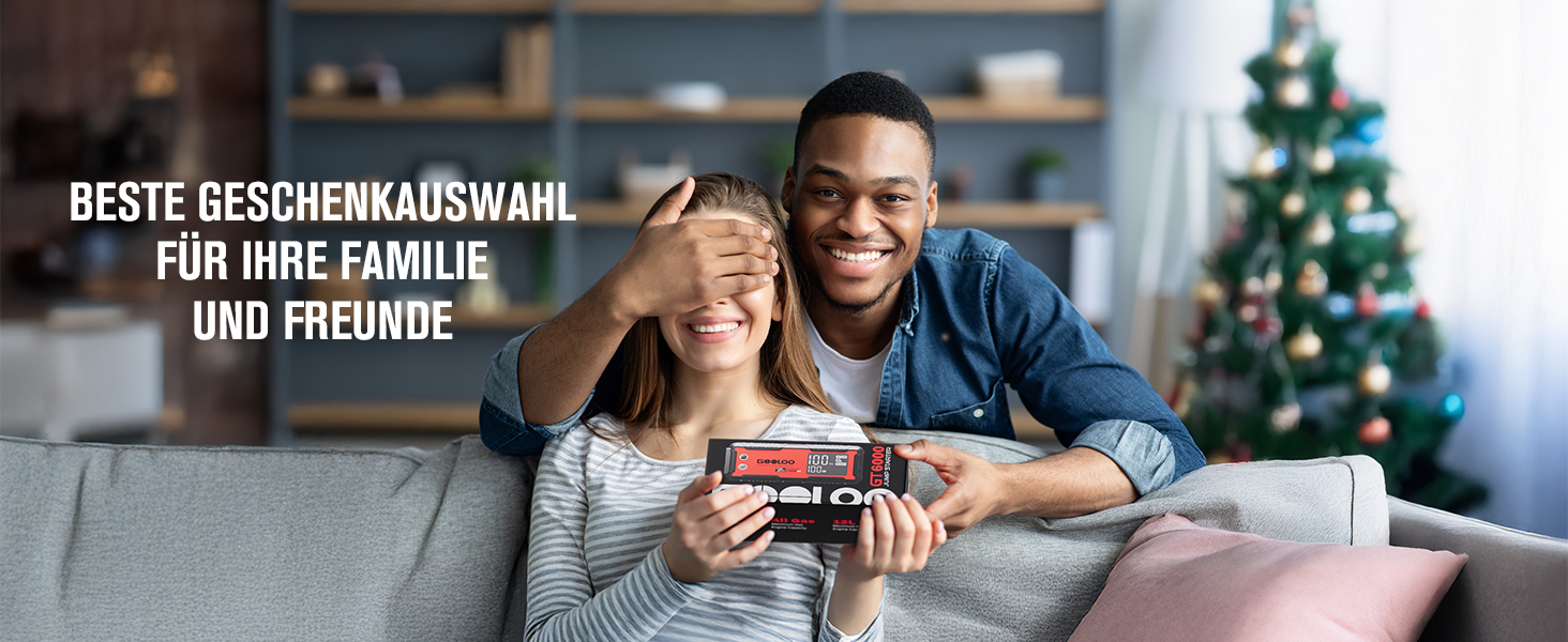 Powerbank-пусковий пристрій GOOLOO GT6000: 6000A, LED-ліхтарик, екран 3.2