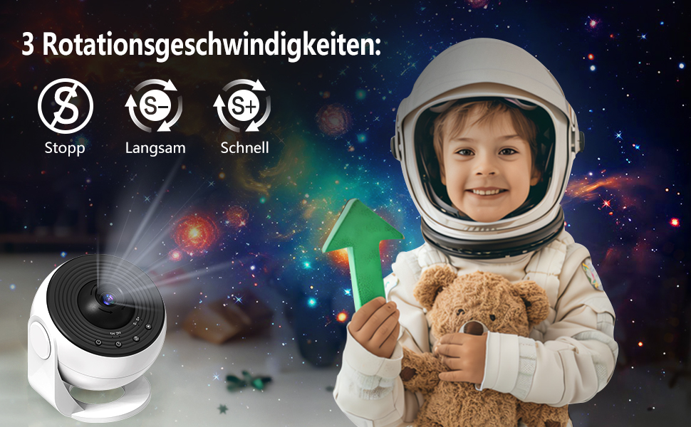 Проектор нічного неба Sternenhimmel Home Planetarium: лампа-проектор зірок та галактики для дітей та дорослих, 14 дисків з планетами, Місяцем та тематичними сценами для спальні
