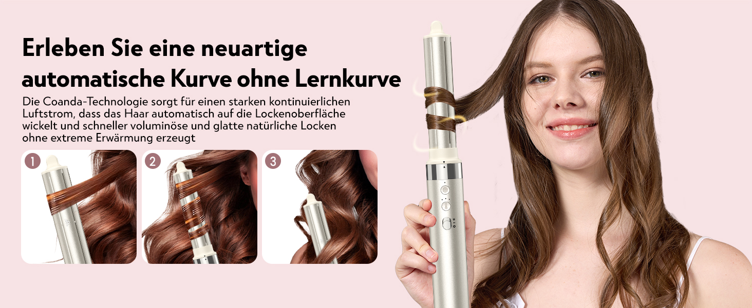 Slopehill Airstyler 5-в-1: Фен-щітка, плойка, випрямляч для волосся (Золотий)