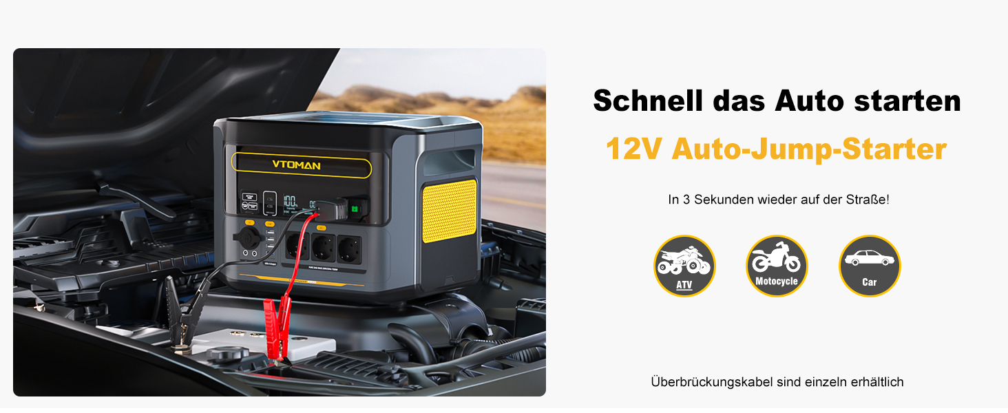 Портативна електростанція VTOMAN 1000W (2300W пік), 828Wh LiFePO4 з сонячною панеллю 110W, швидка зарядка 0-80% за 60 хв, розширювана до 2376Wh для надзвичайних ситуацій, кемпінгу, подорожей, автодому (FS1000-B)