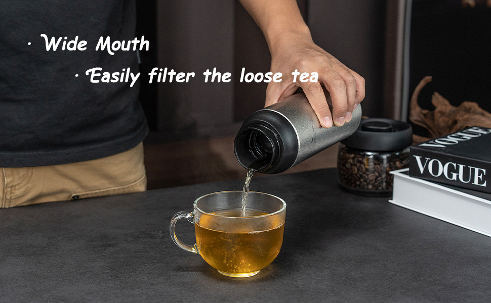 Термос iBasingo 600 мл з подвійними стінками, ізольований, для напоїв, зберігає тепло та холод, Ti3010D