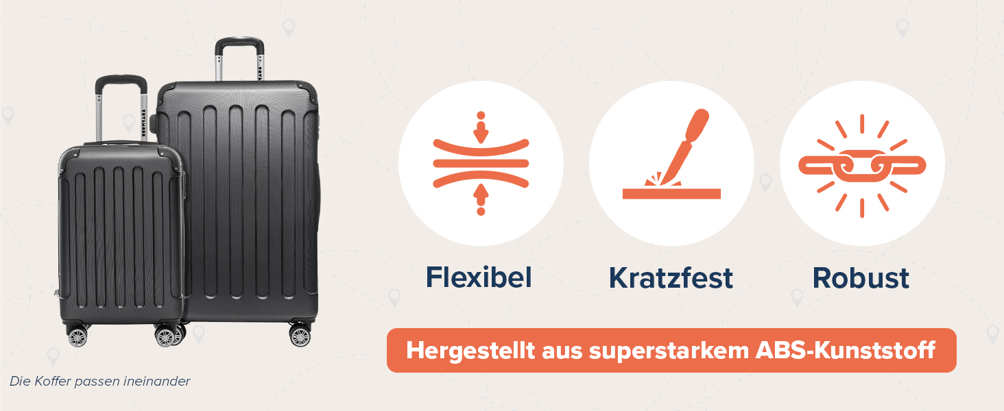 Набір валіз TRVLMORE 2 шт. з твердим корпусом - Чемодан та набір ручних валіз - Набір валіз 2 шт. - Набір валіз для подорожей 2 шт. - Набір валіз з твердим корпусом 2 шт. - Набір ручних валіз 2 шт. - Чорний набір валіз 2 шт.