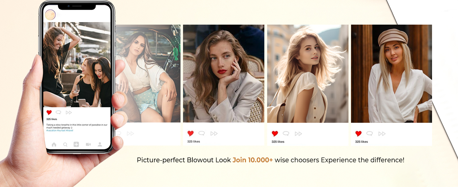 UKLISS Hairstyler 6 в 1: Професійний набір для укладки волосся (фен-щітка, плойка, випрямляч) 1000W, срібно-золотий