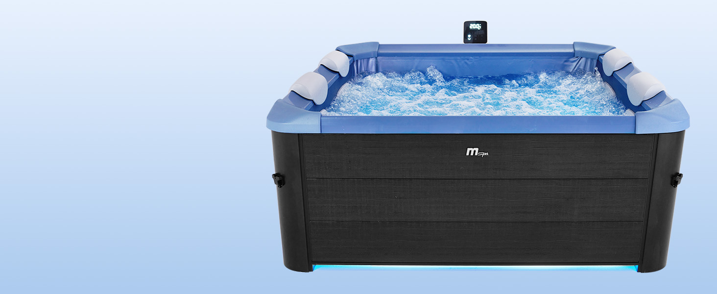 Гідромасажний басейн-джакузі BRAST Whirlpool MSpa Oslo для 6 осіб, 160x160x65 см, 120 масажних форсунок, LED-підсвітка, зимостійкий, для дому та вулиці