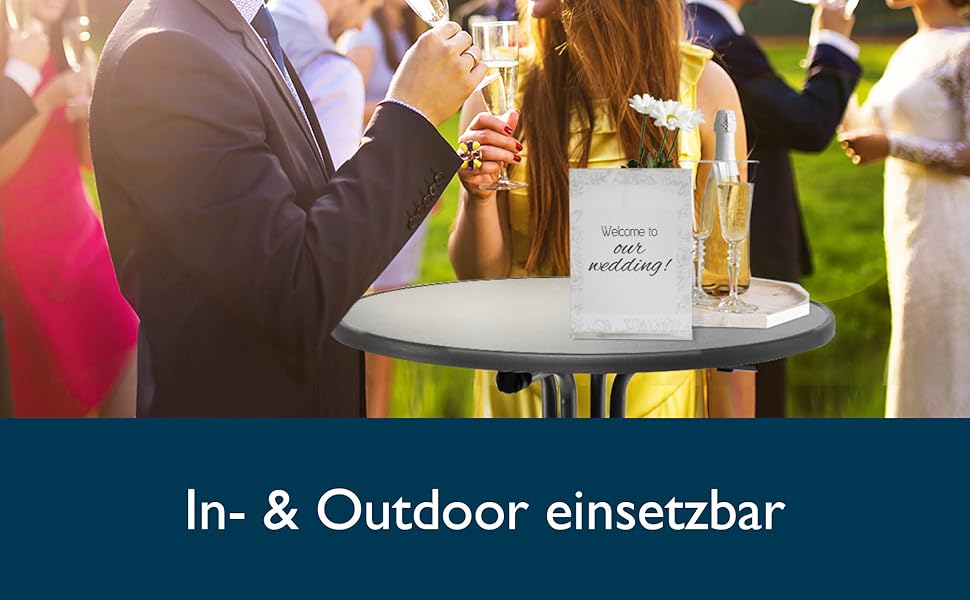 Стіл Beautissu розкладний Ø 70 см білий Bellini – стійкий, вологостійкий, легко збирається. Підходить для вулиці, відпочинку, вечірок. Діаметр 70 см, висота 60/80 см.