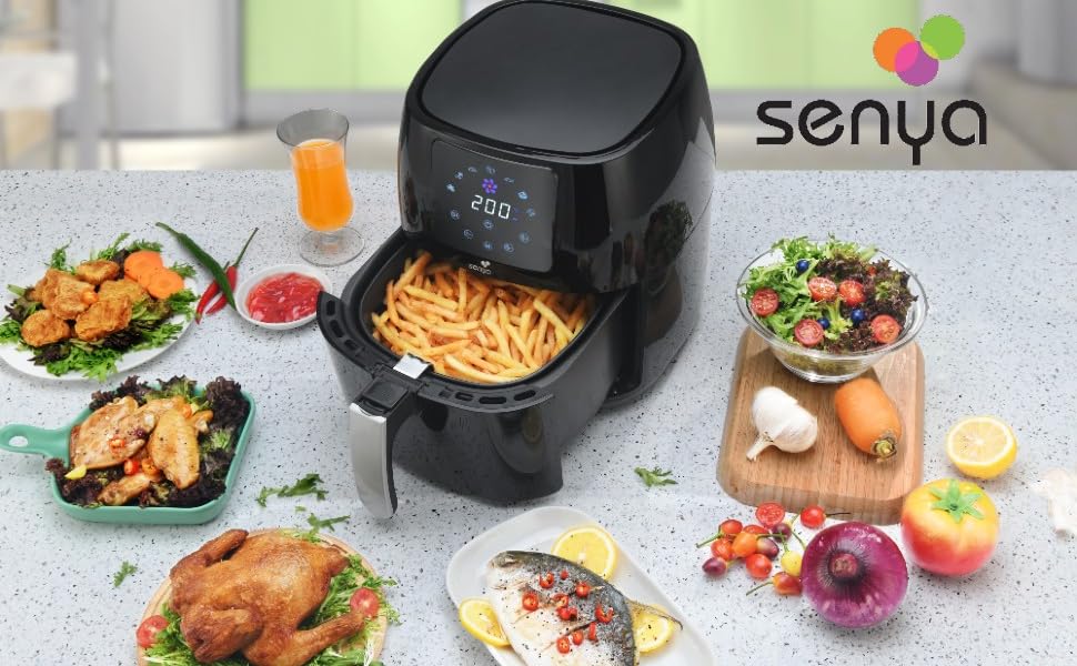 Багатофункціональна фритюрниця SENYA 4.5 л, My Air Cook, 7 автоматичних програм, 1400 Вт, SYCK-AF002