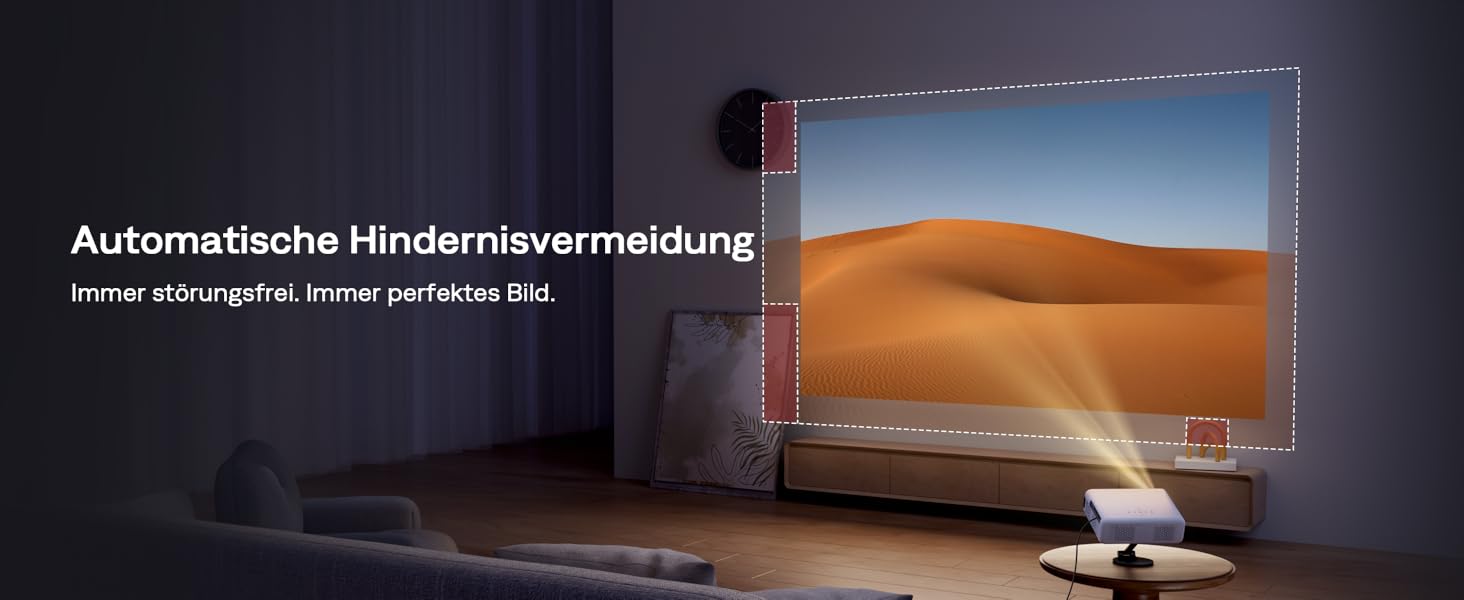 Aurzen Eazze D1 Smart Beamer: 4K проєктор для дому з Wi-Fi, Bluetooth, Netflix, Dolby Audio, автофокусом та корекцією трапеції. Підтримує Full HD 1080P. Білий (GTV)