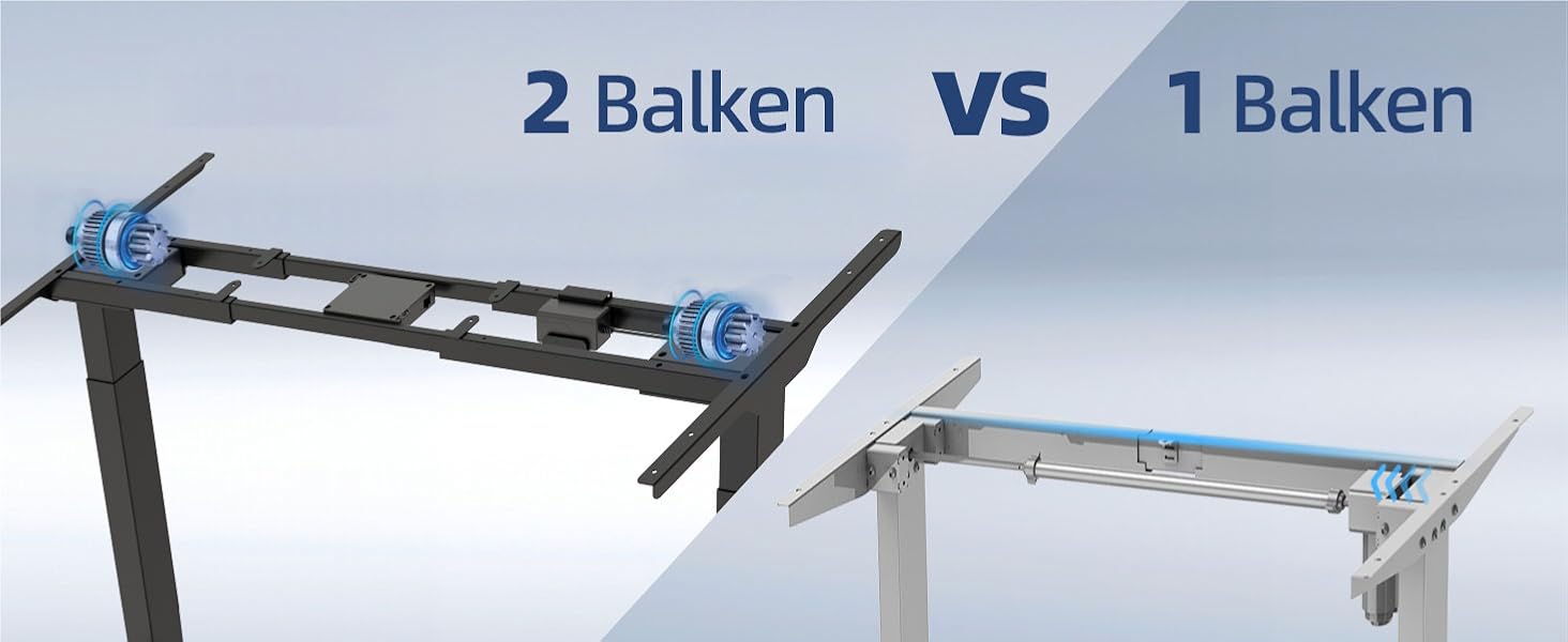 Електричний столик для роботи з регулюванням висоти ALLDREI, 2 мотори, Type-C порт, 4 пам'яті, телескопічний, чорний