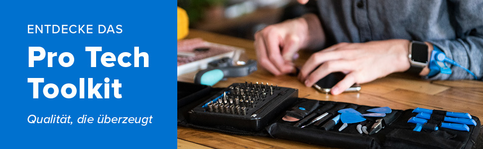 Набір інструментів iFixit Pro Tech для ремонту електроніки: біти та відкривачі для телефонів, ноутбуків, ПК, ігрових консолей (Синій)