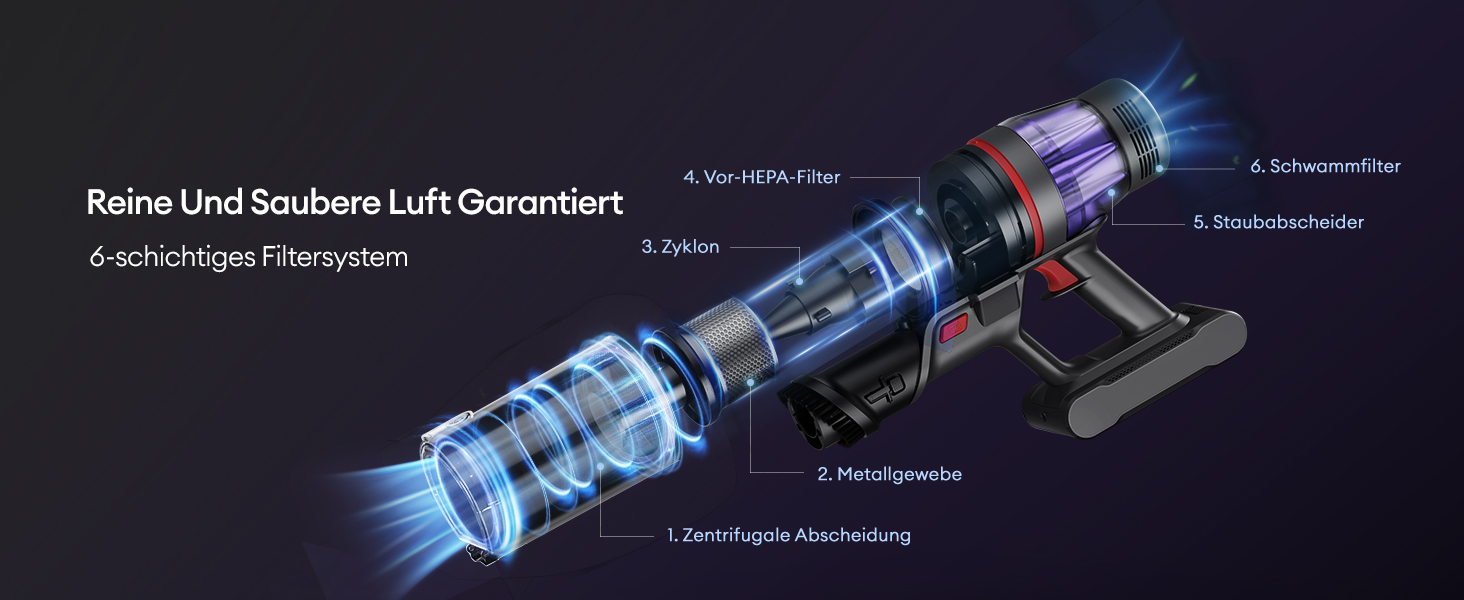 Бездротовий акумуляторний пилосос Ultenic U16 Flex: 550W, 50000Pa, 60 хв роботи, сенсорний екран, труба-кліпса, док-станція, антизаплутування для твердих поверхонь, килимів та шерсті тварин