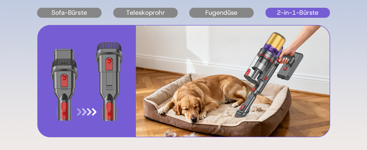 Акумуляторний пилосос V16 600W 55Kpa 80хв з LED-дисплеєм для килимів, шерсті тварин та твердих підлог