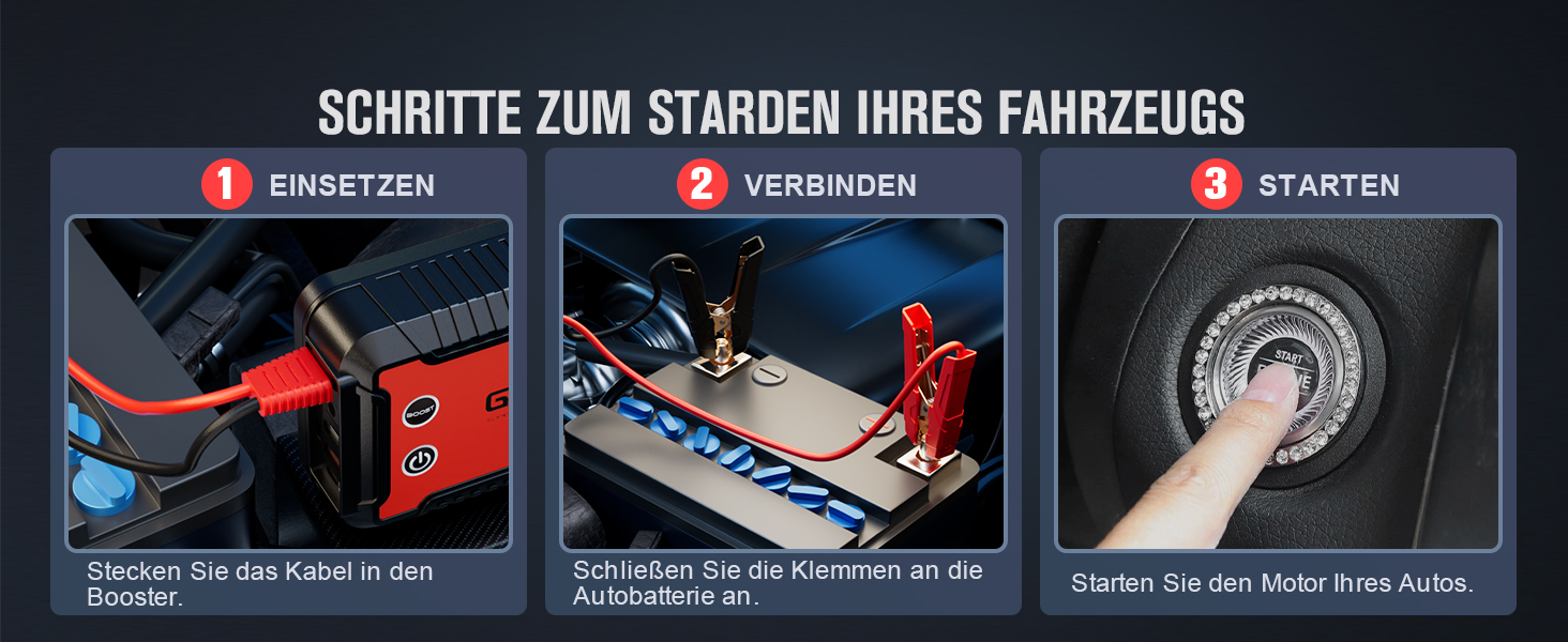 Powerbank-пусковий пристрій GOOLOO GT6000: 6000A, LED-ліхтарик, екран 3.2