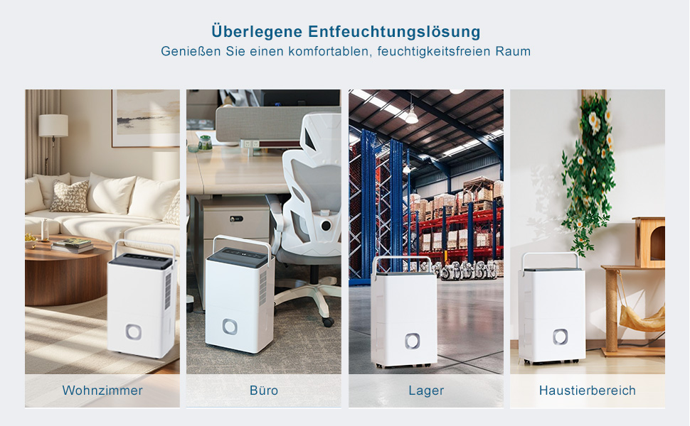 Електричний осушувач повітря для дому: 65л/день, авторежим, резервуар 4.5л з відводом, тихий осушувач для підвалу, офісу, спальні, ванної кімнати, квартири, кухні до 120м², чорний та білий