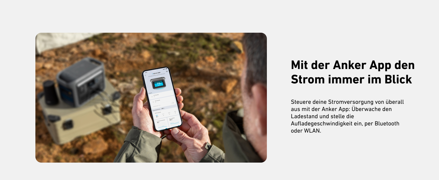 Anker SOLIX C800 Портативна електростанція, 1200W (1600W пікова потужність), 768Wh LiFePO4 акумулятор, для кемпінгу, RV, подорожей, резервне живлення (сонячна панель опційно)